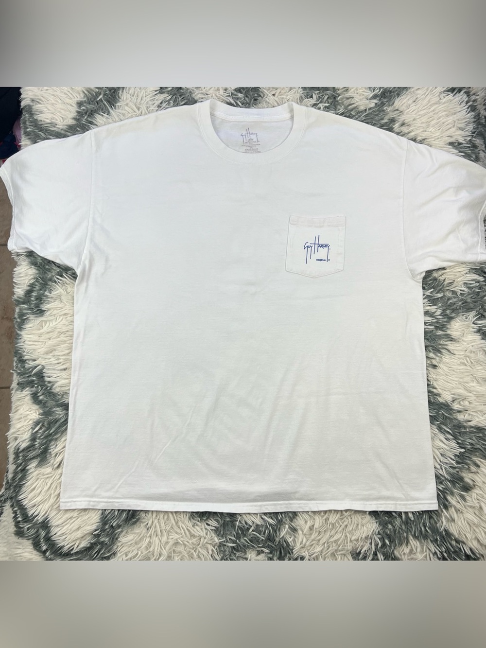 Guy Harvey Men’s White Graphic T-shirt Size XXL